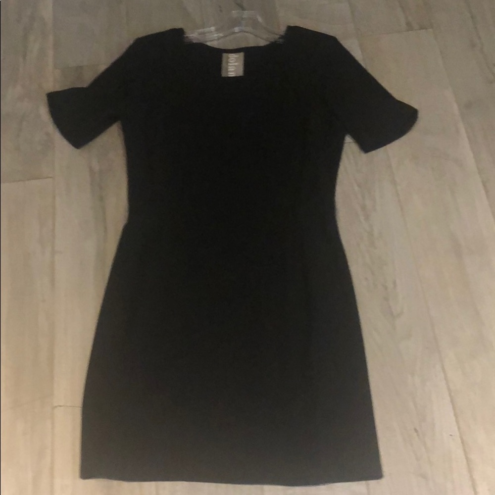 Black knit Dolan dress from Anthropologie